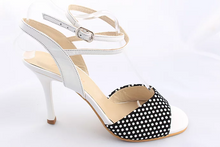 Adornos Dots with White Ankle strap, 8cm Heel Size 37 Offer