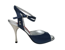ID, Tangolera Madison Lucia, Blue Jeans, 9cm Silver heel