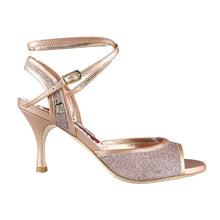 Tangolera ANITA, A1 CL Glitterino Rame Bordato Heel 7 cm