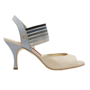 TANGOLERA ADELE,  Beige Smoke, Ombre Wide Strap Heel 7 cm