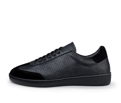 Anna Kern 7430 Mens Trainer, Nappa leather / Goat suede – black Size 9.5 Offer