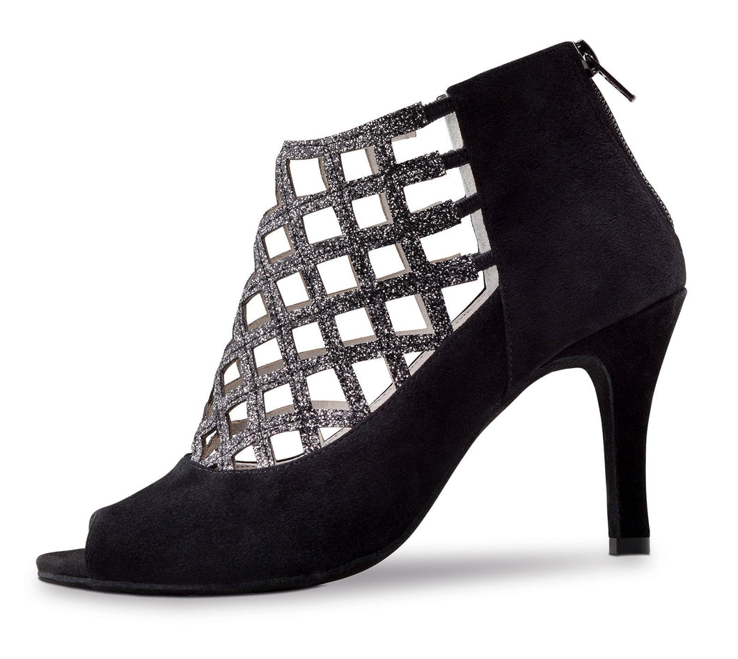 Anna Kern 845-75 Suede/ Black Sparkle 4.5 Offer