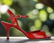 ID. Tangolera A1 Vernice Rossa 7 cm Heels