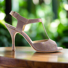 Tangolera  A12 Neutral Iridescent Pitoncino Heel 8 cm