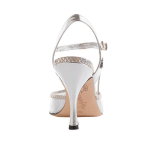 Tangolera A14 Silver Laminato Heel 9 cm