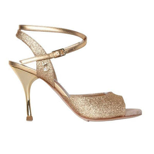 Tangolera A 1 CL Glitter Oro, 9cm heel