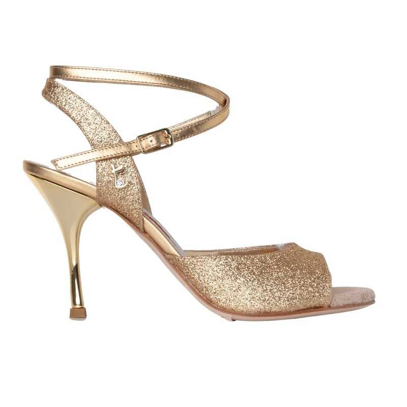 Tangolera A 1 CL Glitter Oro, 9cm heel