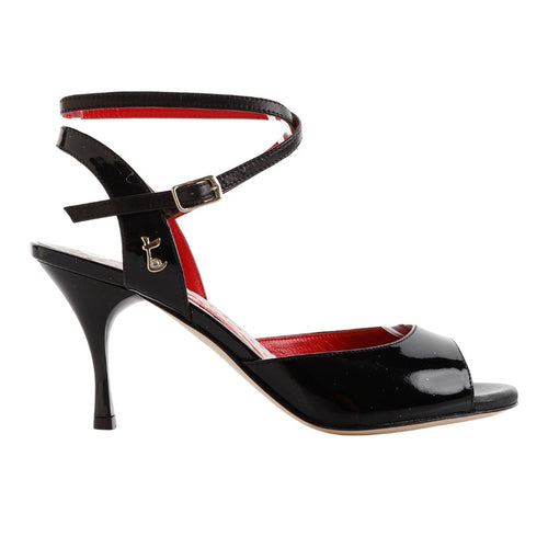 ID. Tangolera A 1 CL Vernice nera Heel 7 cm