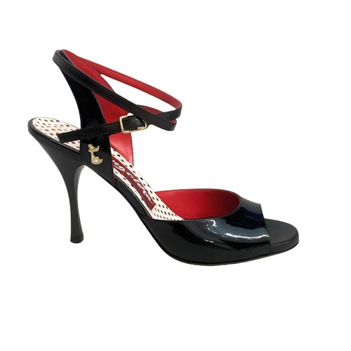 ID. Tangolera A 1 CL Vernice nera Heel 9 cm
