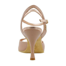 Tangolera  A2 Nappa Beige Buffalo suede Sole,  Heel 8 cm