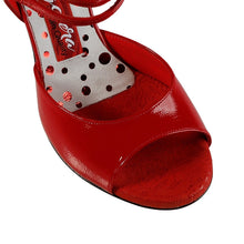 ID. Tangolera A31 Rosso Vernice Soft,  Heel 7 cm. Wide fit