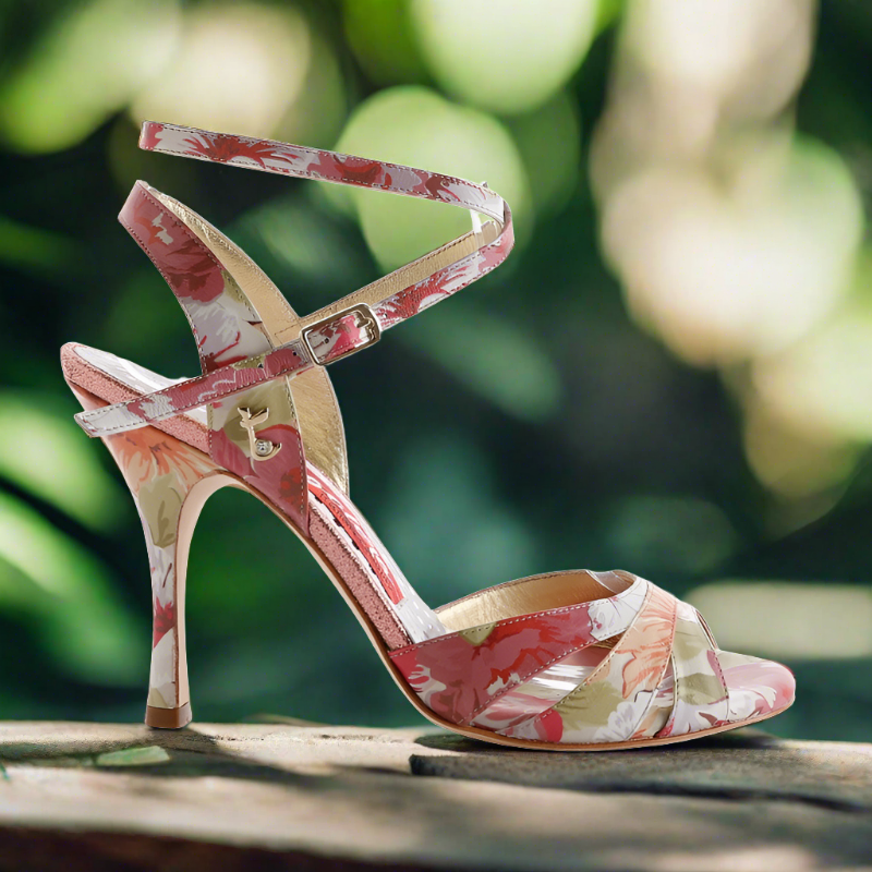 Tangolera A6CL Flowers Comfort fit Heel 8 cm Strictly4dancers