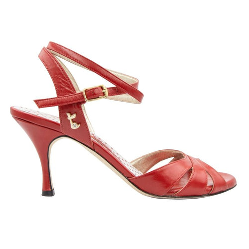 Tangolera  A6CL Rosso Nappa Heel 8 cm