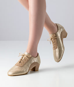 Werner kern Brienne Printed leather / Suede – beige / gold