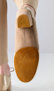 Werner kern Brienne Printed leather / Suede – beige / gold