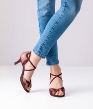 Nueva Epoca Catalina Printed leather / Suede – bordo