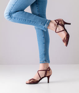 Nueva Epoca Catalina Printed leather / Suede – bordo