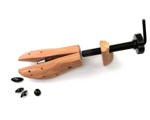 Ladies cedar wood shoe stretcher with bunion buttons