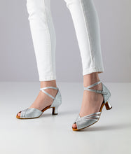 Anna Kern Christelle Nappa leather / Brocade – silver