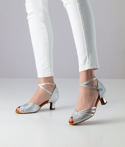 Anna Kern Christelle Nappa leather / Brocade – silver
