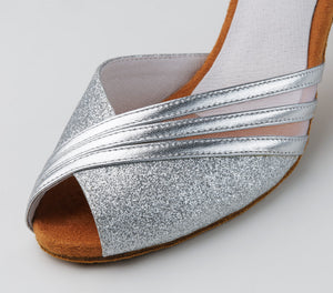 Anna Kern Christelle Nappa leather / Brocade – silver