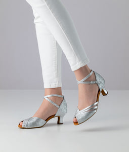 Anna Kern Christelle Nappa leather / Brocade – silver