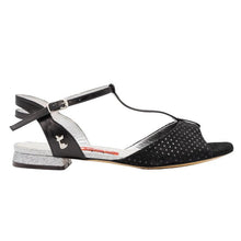 Tangolera  D31 Suede Black heel 1 cm