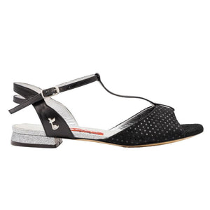 Tangolera  D31 Suede Black heel 1 cm