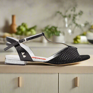 Tangolera  D31 Suede Black heel 1 cm