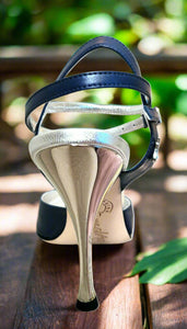 ID, Tangolera Madison Lucia, Blue Jeans, 9cm Silver heel
