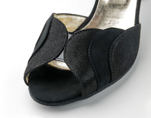 Nueva Epoca Mara Shimmering suede / Patent leather / Suede – black