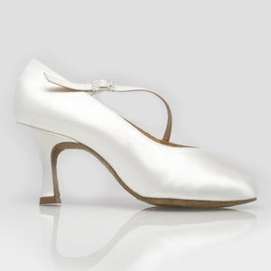 Ray Rose 116A Rockslide | White Satin | Ballroom Dance Shoe