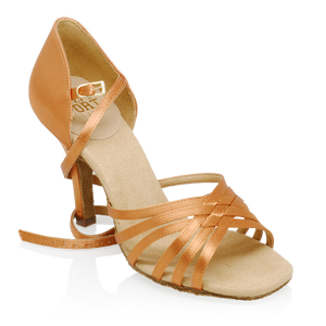 Ray Rose H866-X Dion Xtra | Light Tan Satin | Latin Dance Shoes