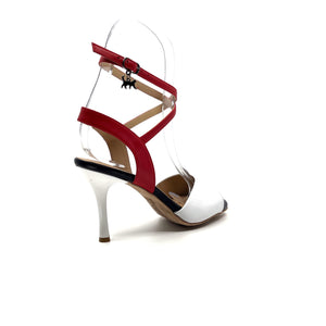 ID. Movimiento Julia  White/Red  8 Cm Heel