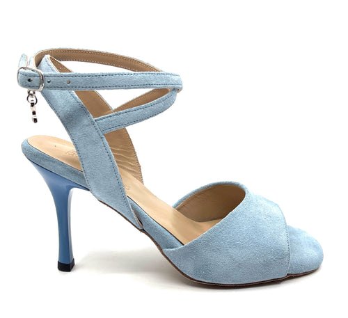 ID. Movimento Juntos Ice Blue Suede 8 Cm Heel