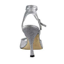 Tangolera A 31 Glitterino argento p.l. Heel 9 cm Wide Fit