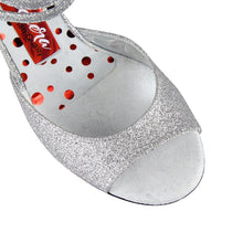 Tangolera A 31 Glitterino argento p.l. Heel 7 cm Wide fit