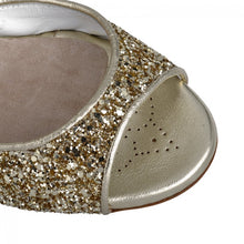 Tangolera A1 Glitter platino / Laminato platino 7 cm Heels
