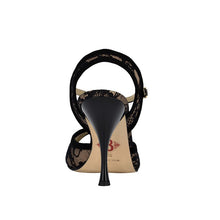 Tangolera A 1 Pizzo nero carne Heel 9 cm