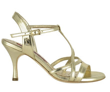 Tangolera A11 platinum leather heel 7 cm