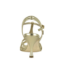 Tangolera A11 platinum leather heel 7 cm