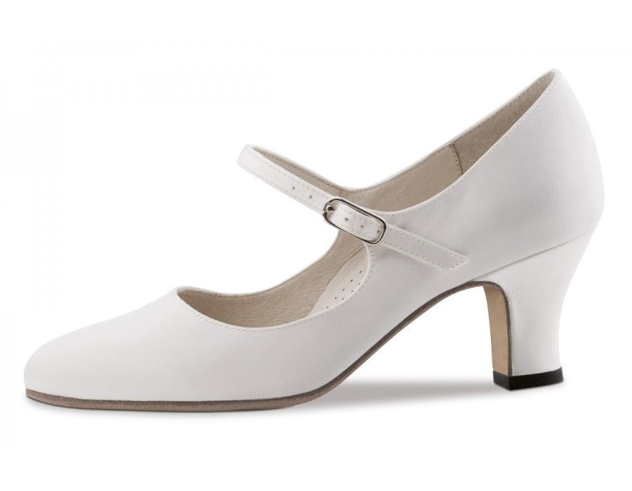 Werner kern Ashley 6 Satin white with Leathersole for outside