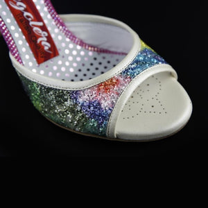 Tangolera A2 Glittery Flowers Heel 7 cm