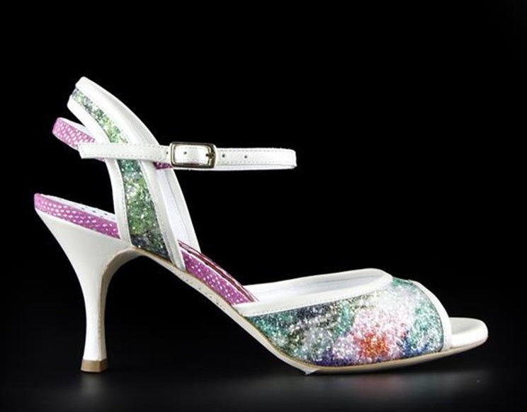 Tangolera A2 Glittery Flowers Heel 7 cm