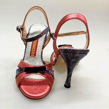 TANGOLERA A6 Pitoncino Lamiinato Corallo Heel 9 cm