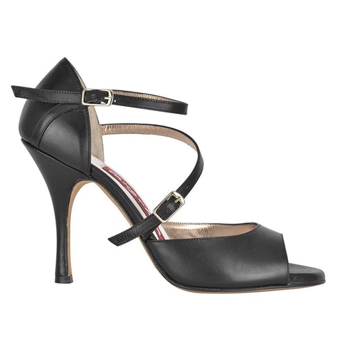 Tangolera  A8B nappa nero lucido 9 cm Heels