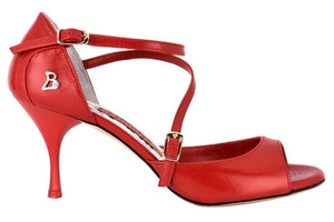 Tangolera  A8B nappa red 7 cm Heels