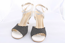 Adornos Dots with White Ankle strap, 8cm Heel Size 37 Offer