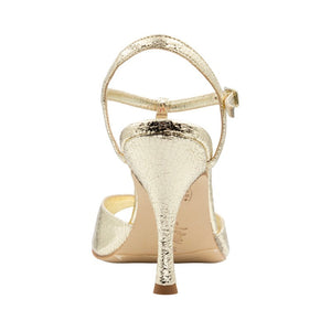 Tangolera C1 Laminated platinum Heel 9 cm, Wide Fitting