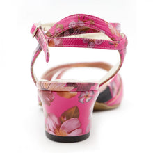 Tangolera   D32 Fucsia Fiori Heel 4 cm,  Comfort Fit